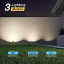 Consciot Solar Lights Outdoor, 6500K Daylight Solar Spotlights, Waterproof Landscape Lighting for Yard, Garden, Tree, Pathway, House, Patio, Outdoor Decor, 4 Pack