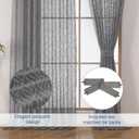 OWENIE Max Grey Pinch Pleated Sheer Curtains 84 Inches Long 2 Panels Set for Bedroom Living Room, Soft Airy Leaves Jacquard Clip Light Filtering Semi Sheer Drapes, Grey, 2Pcs, Each 54x84 Inch