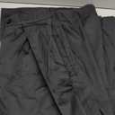 OYOANGLE Men's Baggy Wide Leg Pants Zipper Fly Pleated Trousers Business Casual Dress Pants with Pocket Black Small