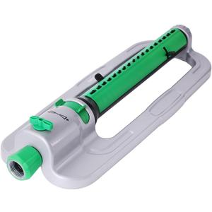 RESTMO Heavy Duty Oscillating Sprinkler with Stable Metal Base, 18 Durable Nozzles, Adjustable Flow & Width & Coverage, Lawn Sprinkler & Garden Sprinkler for Large Yard Irrigation
