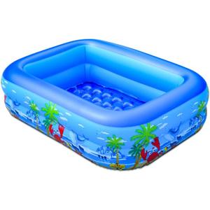 BaiaoInflatable Kiddie Swimming Pool for Adults and Kids, Blow Up Pool for Backyard, Garden, Indoor, or Summer Outdoor Play Water Happy Time (47"x, Two-layer)