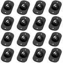 TRVL FIELDER Self Adhesive Caster Wheels, Appliance Rollers Appliance Slider for Kitchen, 360 Swivel Small Casters - Solve Coffee Maker Air Fryer Small Appliances Countertop Sliding (Black - 16 Pcs) (1 Steel Ball Style)