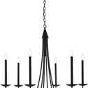 Cohen 6-Light Mid-Century Metal Pendant in Black Finish