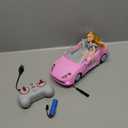 Pink Remote Control Car for Girls, 2.4Ghz Racing for Toddler, 1:18 RC Toys for Kids with Doll, 100 mins with Rechargeable Battery, Birthday for Grils
