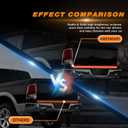 48"/49" Tailgate Light Bar,Aluminum Frame Triple Row LED Tailgate Light Strip for Truck, Pickup,Trailer with Full Function Red Brake White Reverse Amber Turn Signal Double Flash Light