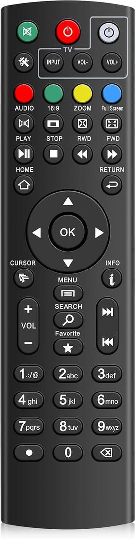 Universal Remote Control Compatible with Super Box S1, S2, S3, S4, S5, S6, Octastream Q1, Elite II, MAX IV, Elite Max, and MagaBox (Without Voice)