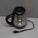 Chefman Electric Kettle with Tea Infuser, 1L 1500W, Removable Lid for Easy Cleaning, Boil-Dry Protection, Stainless Steel Filter, BPA Free, Auto Shut Off Hot Water Boiler, Small Electric Tea Kettle (Black)