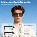 AI Smart Glasses with Camera, 8MP 4K/1080P Video Recording Glasses, Real-Time Translation, AI Voice Assistant & Object Recognition, Open-Ear Audio, Photochromic UV400 Lenses for Travel & Business