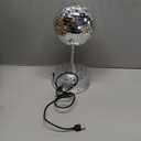 Disco Ball Light 5" Mirror Ball Motor Hanging Rotating Disco 90s Party Decor 5rpm with 3 Light Color and 18 LED Hanging and Table 2 Use for Graduation Wedding Bar Club Band Stage Home Birthday(Silver)