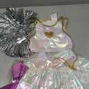 G.C Cheerleader Costume for Girls Kids, Halloween Sparkle Dance Costumes