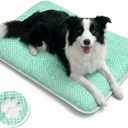 furrybaby Dog Cooling Mat Dog Bed mat, Extra-Thick Dog Crate Pad, Cat Bed, Washable Pet-Safe Magic Cooling Pad for Dogs Cats, Long Lasting Cooling for Crate Bed Indoor Outdoor Summer, 35x28, Mint