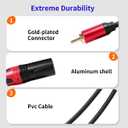 Dual XLR Male to RCA Cable 5Ft, Heavy Duty 2 XLR to 2 RCA HiFi Stereo Audio Connection Microphone Cable.