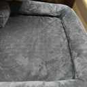 Bedsure Orthopedic Dog Beds for Small Dogs - Washable Small Dog Cat Bed Waterproof, Comfort Pet Couch Sofa with Washable Removable Cover, Pets Bed with Nonskid Bottom, Grey, 24"