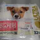Paw Inspired 32ct Disposable Dog Diapers | Female Dog Diapers Ultra Protection | Diapers for Dogs in Heat, Excitable Urination, or Incontinence (Small)