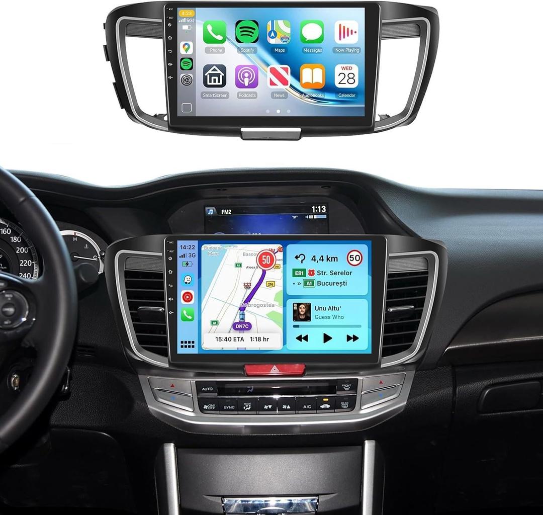 RK-3326S 4+64G Radio for Honda Accord 2.4L 2013-2015 Car Stereo with Wireless Carplay Android Auto,10.1'' 1280X720P IPS Touch Screen,5.0Bluetooth,Android Auto,FM/RDS,Backup Camera