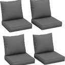 UDPATIO Outdoor Cushions for Patio Furniture, 4'' Replacement Cushions for Outdoor Sofa Bench, Water-Resistant Sectional Cushions, Grey (4 Seat/8 Pcs)