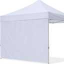 HLong Canopy Tent Sidewall for 10x10 Pop Up Canopy, 1 Piece, White
