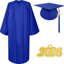 Matte Graduation Cap and Gown 2026 Tassel Adults Set for High School and Bachelor