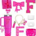 Accessories Set for Stanley Cup Accessories - Gift Box Contain Straw Topper, Sillicone Boot, Letter Stickers and Pendants,Spill Stopper Set, 40 Ounces