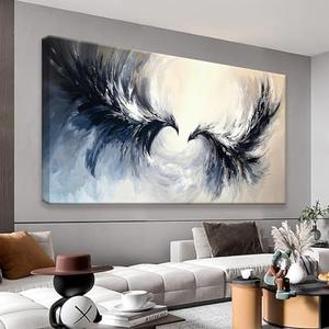 Suconvng Canvas Wall Art Decor Painting Abstract Flying Eagle Wall Art Painting Prints Modern Abstract Wall Decor Picture For Bedroom Home Living Room Office 20 X 40 Inches