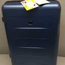 SwissGear 8020 Eclipse Hardside Expandable Luggage with Spinner Wheels, Navy, Checked-Medium 24-Inch