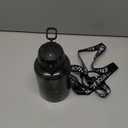 40 OZ Water Filter Bottle with 3-Stage Filtration - Ideal for Survival, Camping, Hiking, Backpacking, and Emergency - Portable&Reusable Filtered Water Bottle with Strap - Black