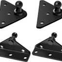 10mm Ball Stud Mounting Bracket for Gas Shock Spring Strut Prop Lift Support, 2pcs L-Type, 2pcs Flat-Type and 16pcs Screws