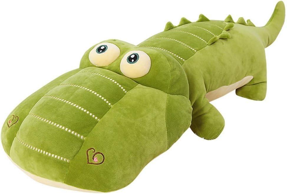 Crocodile Plush Toy Stuffed Animal 26 Inch Green Large Giant Alligator Animal Stuffed Plushies Super Soft Cute Cuddly Pillow Cushion Stuff Dolls Xmas Gift for Children Kid Boys Girls, 26Inches, 20"