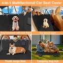 Mancro Dog Car Seat Cover for Back Seat, 2026 Upgraded 600D Heavy Duty Waterproof & Scratch-Resistant Dog Hammock for Car, Back Seat Pet Cover for Dogs with Sedan, Standard, Orange