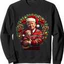 Donald Trump Christmas Sweater Funny Trump For Cat Ugly Xmas Sweatshirt (XL) 