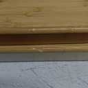 Dicunoy Set of 2 Bamboo Serving Tray, Solid Wood Breakfast Tray with Handles and Arc Angles, Large Size for Food, Dinner, Tea, Coffee, Bar, Parties, 15.6" L x 10.8" W /12.6" L x 8.5" W