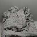 Love's cabin Seersucker Dark Grey Full Comforter Set, 7-Piece All Season Lightweight Bed in a Bag Bedding Set with Comforter, Flat Sheet, Fitted Sheet, Pillowcases and Shams | Soft, Breathable, Lightweight (Full (82"X86"))