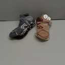 ANTSANG Merino Wool Ankle Hiking Socks Compression Warm Thermal Thick Cushion Winter Running No Show Moisture Wicking Socks Gifts Stocking Stuffers for Women Men 6 Pairs(Brown/Grey/Black,L)