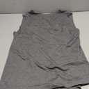 Women's Summer Sleeveless Tank Top Loose Fit Casual Crew Neck T Shirts Basic Tee Tops (Grey), Size S
