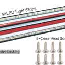 12V LED Light Strip 7000K White, 12V Interior LED Light Bar Slim Enclosed Trailer Interior DIY Cabinet 12 Volt LED Lighting Strip for Car,Trailer,Motorhome,Van,RV,Truck Bed,Cargo,Boat(4 Pack)