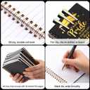 FillTouch 10 Sets 2026 Graduation Gifts Bulk Inspirational Spiral Journal with Motivational Pen Kraft Notebooks Class of 2026 Gifts for College Graduate (Black)