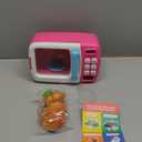 Boley Pink Microwave Playset - 11 Pc Light & Sound Pretend Play Kitchen Toys Set with Play Food for Kids Ages 3+