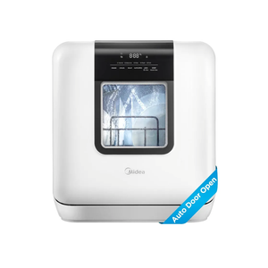 Midea MDC17P2DWW Countertop Dishwasher Portable with 6L(1.59G) Built-in Water Tank, 5+2 Programs, Auto Door Open, Dual Drying System, Energy-Saving and Odor Removal, for Apartments, Dorms& RVs, White