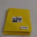 Better Office Products Heavyweight Plastic 2 Pocket Portfolio Folder, Letter Size Poly Folders 24 Pack (Yellow)
