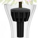 Cemetery Vase Rubber Inserts, Silicone Secure Flowers Holder for Headstone,Black 1 Pack