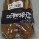 Zigzagger Men's Slip On Moccasin Slippers, Indoor/Outdoor Warm Fuzzy Comfy House Shoes, Fluffy Wide Loafer Slippers (7-8, Tan)