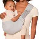 Ergobaby Upsie Sling Baby Carrier for Babies and Toddlers 6-48 Months (17-45 lbs) - 2-Position Ergonomic Baby Carrier with Front Storage Pocket, Hip-Healthy Positioning - Pearl Grey