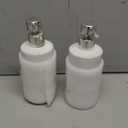 Natheeph 14OZ Ceramic Soap Dispenser Ceramic Soap Pump Dispenser Can Fill Liquid for Bathroom/Kitchen (2PC White)