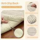 Britimes 2 Pieces Sectional Couch Covers for L Shape Sofa, Fuzzy Dog Couch Cover for 3 Cushion Couch, Non Slip Plush Sofa Slipcover, Washable Furniture Protector from Pets (White, 28" x 59"/70x150cm)