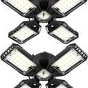 LED Garage Lights Bulb 2 Pack - 120W, 12000LM 6500K Led Shop Light with 4+1 Deformable Panels, Basement Barn Light, E26/E27 for Warehouse, Shop