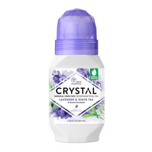 Crystal Mineral Deodorant Roll-On, Lavender & White Tea, Purple, 2.25 Fl Oz