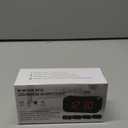 Alarm Clock, LED Digital Clock, Small Wall Clock, Battery Operated, Adjustable 3-Level Led Brightness, Dim Night Mode, 12/24Hr, Cordless, Constantly 1.2'' Digits Display for Bedroom/Travel,Easy to Set (Black Case-red Led)