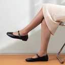 Mary Jane Shoes Women FlatsSquare Toe Black Flats - Ballet Flats for Women - Comfortable Ankle Strap Flats