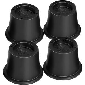 shouwuhho Bed Risers 2 inch, 3 Inch, Heavy Duty Round Furniture Risers Lifts 2" for Table, Desk Leg, Sofa, Couch, Adjustable Bed Frame Risers Supports Up to 6,000 Lbs, Black, 4 Pack
