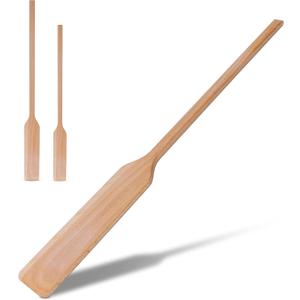 Flat Wooden Spatula for Cooking - 24" Long Wooden Stirring Paddle for Cooking, Mixing, Brewing in Big Stock Pots, Hand-Held Beech Wood Pot Stirrer Wooden Spoon for Kitchen